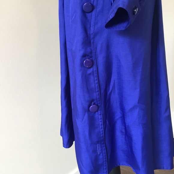 Vintage 80s Faux Wrap Shirt Dress - Picture 6 of 7